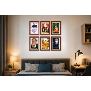 Pack Of 6 Laminated A4 Wall Posters | Spiritual, Motivational & Inspirational Designs | 250 GSM Photo Paper | Water-Resistant | Double-Sided Tape (F39166)