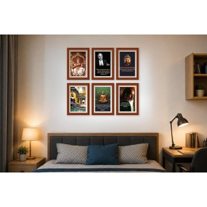 Pack Of 6 Laminated A4 Wall Posters | Spiritual, Motivational & Inspirational Designs | 250 GSM Photo Paper | Water-Resistant | Double-Sided Tape (F39421)