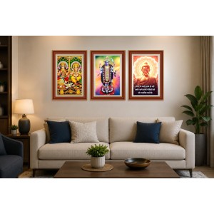 Pack Of 6 Laminated A4 Wall Posters | Spiritual, Motivational & Inspirational Designs | 250 GSM Photo Paper | Water-Resistant | Double-Sided Tape (F39325)