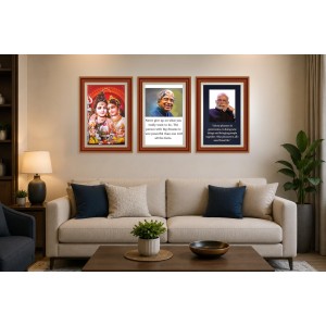 Pack Of 6 Laminated A4 Wall Posters | Spiritual, Motivational & Inspirational Designs | 250 GSM Photo Paper | Water-Resistant | Double-Sided Tape (F39206)