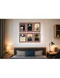 Pack Of 6 Laminated A4 Wall Posters | Spiritual, Motivational & Inspirational Designs | 250 GSM Photo Paper | Water-Resistant | Double-Sided Tape (F39010)