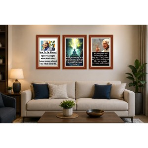 Pack Of 6 Laminated A4 Wall Posters | Spiritual, Motivational & Inspirational Designs | 250 GSM Photo Paper | Water-Resistant | Double-Sided Tape (F38949)