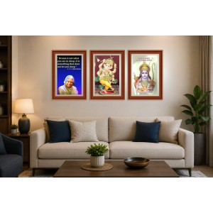Pack Of 6 Laminated A4 Wall Posters | Spiritual, Motivational & Inspirational Designs | 250 GSM Photo Paper | Water-Resistant | Double-Sided Tape (F39406)