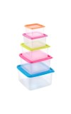 Hitech Joyo Fresia Container 5 Pcs Set (1,2,3,4,5) TR PL Shrink+Multi Colour