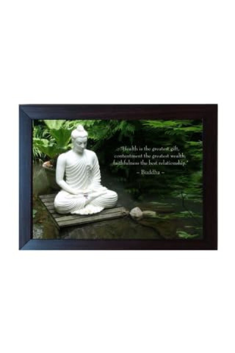Hitech Buddha(Gautam Buddha Bhagwan) Quote Photo Frame | Motivational Quotes Poster for Bedroom, Living Room, Study Room, Kids