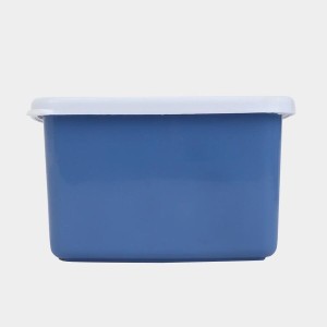 Hitech Sales 220ml Plastic Container Set of 4 – BPA-Free, Durable Food Storage Boxes with Lids – Stackable – Blue
