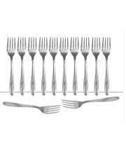 Hitech Sales Stainless Steel Set of 12,16 cm Long, 100% Food Grade NonToxic AntiRust Dishwasher Safe Designed Forks for Dessert Tea Dinner Home Kitchen Luxury Dinning Tableware Daily Use