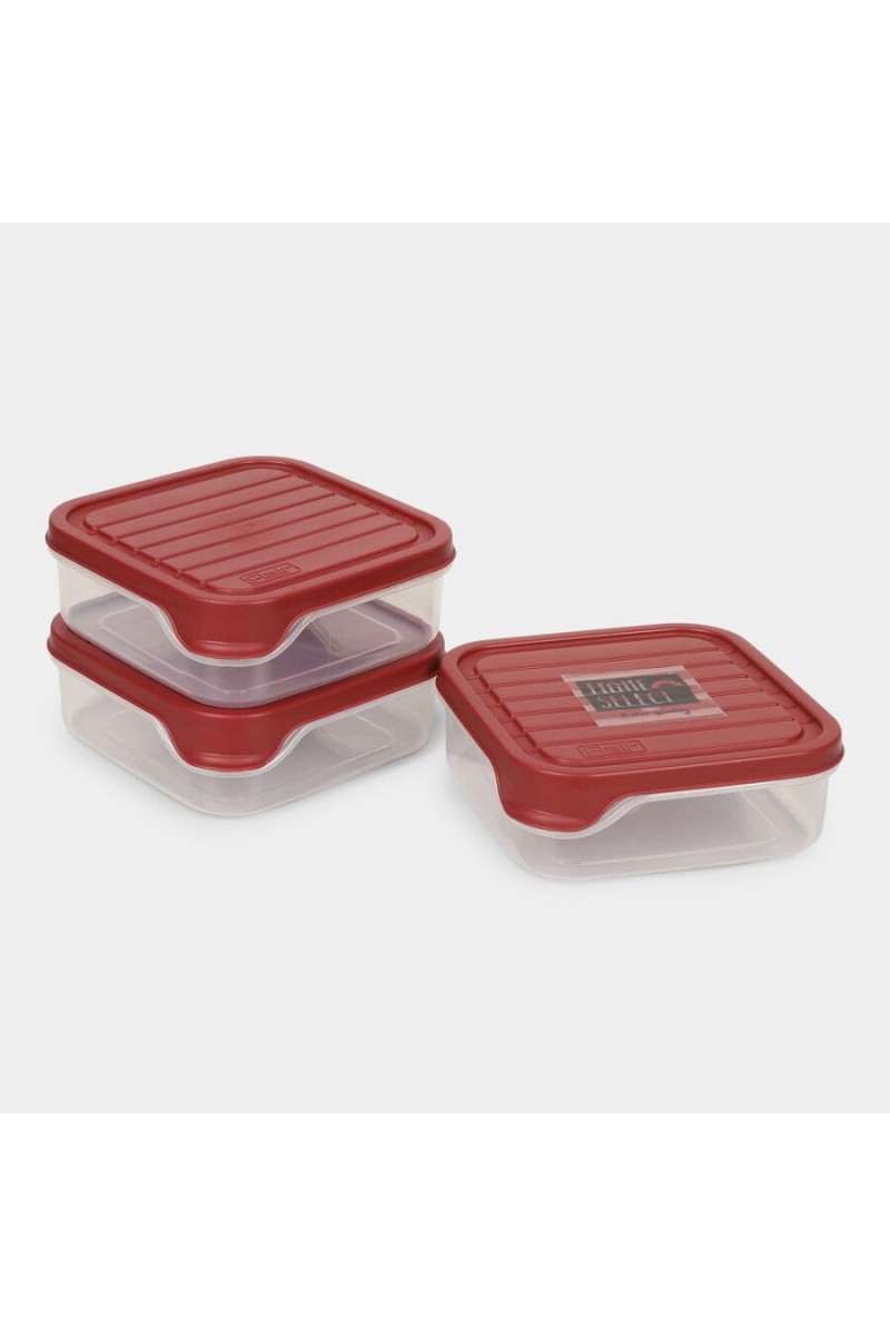 Hitech Sales 550ml Plastic Container – Maroon Airtight Storage Box for Kitchen & Pantry
