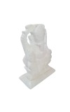 HiTechMart Handcrafted White Marble Lord Ganesha Idol | Vastu & Feng Shui Blessings | Home, Office & Temple Décor | Spiritual Gift for Pooja & Festivals - 9.5 cm