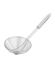 HiTechMart Stainless Steel Spider Strainer Skimmer Jhara &ndash; Long Handle Wire Mesh Ladle for Frying, Draining & Lifting Food &ndash; Durable, & Rustproof Kitchen Tool &ndash; Ideal for Noodles, Pasta, French Fries