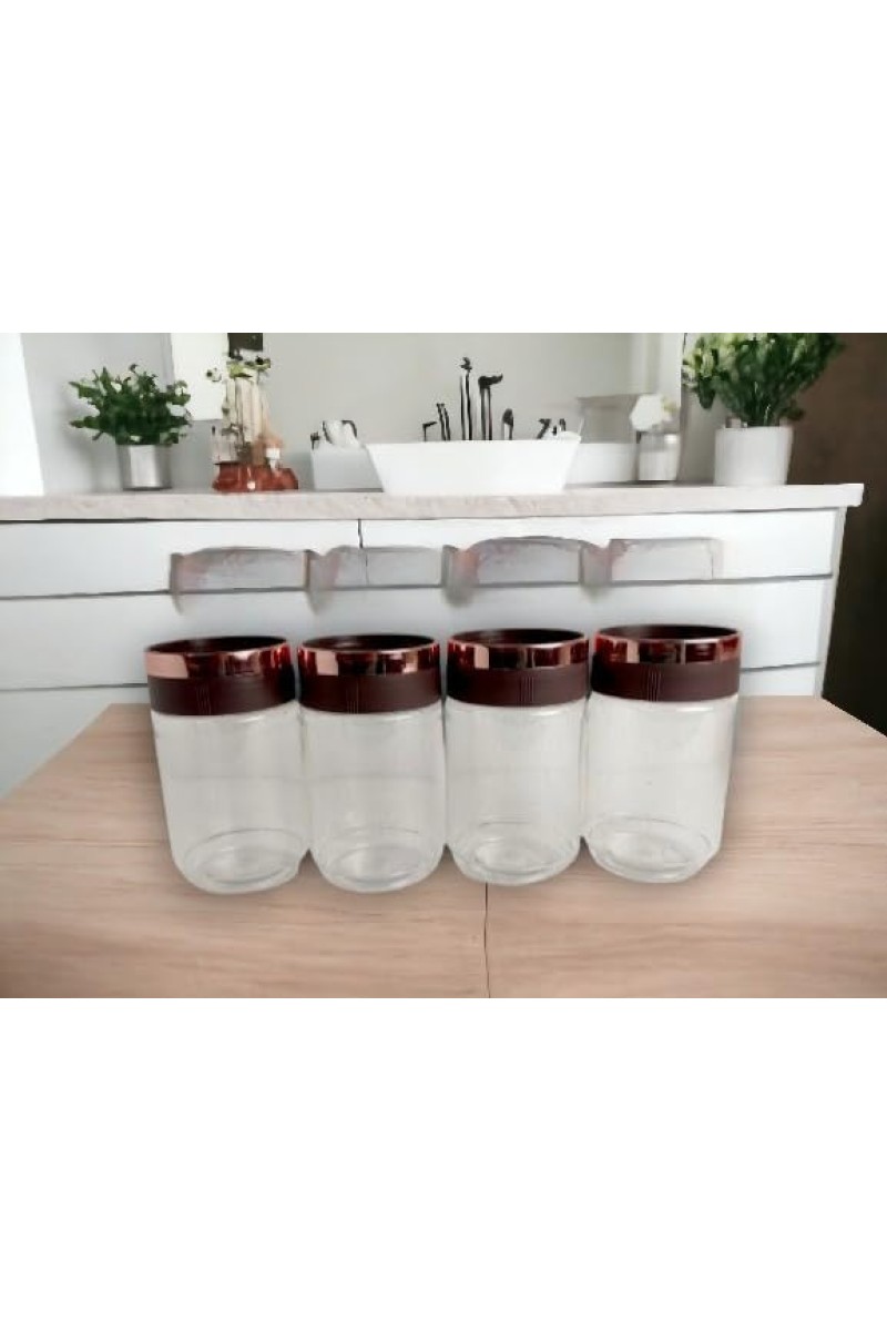 Hitech Sales Plastic air tight Container Set of 4 733 ml Each, Transparent | Air Tight | Storage Container | Kitchen Organiser | BPA Free | Stackable| Food Grade | Multipurpose Jar