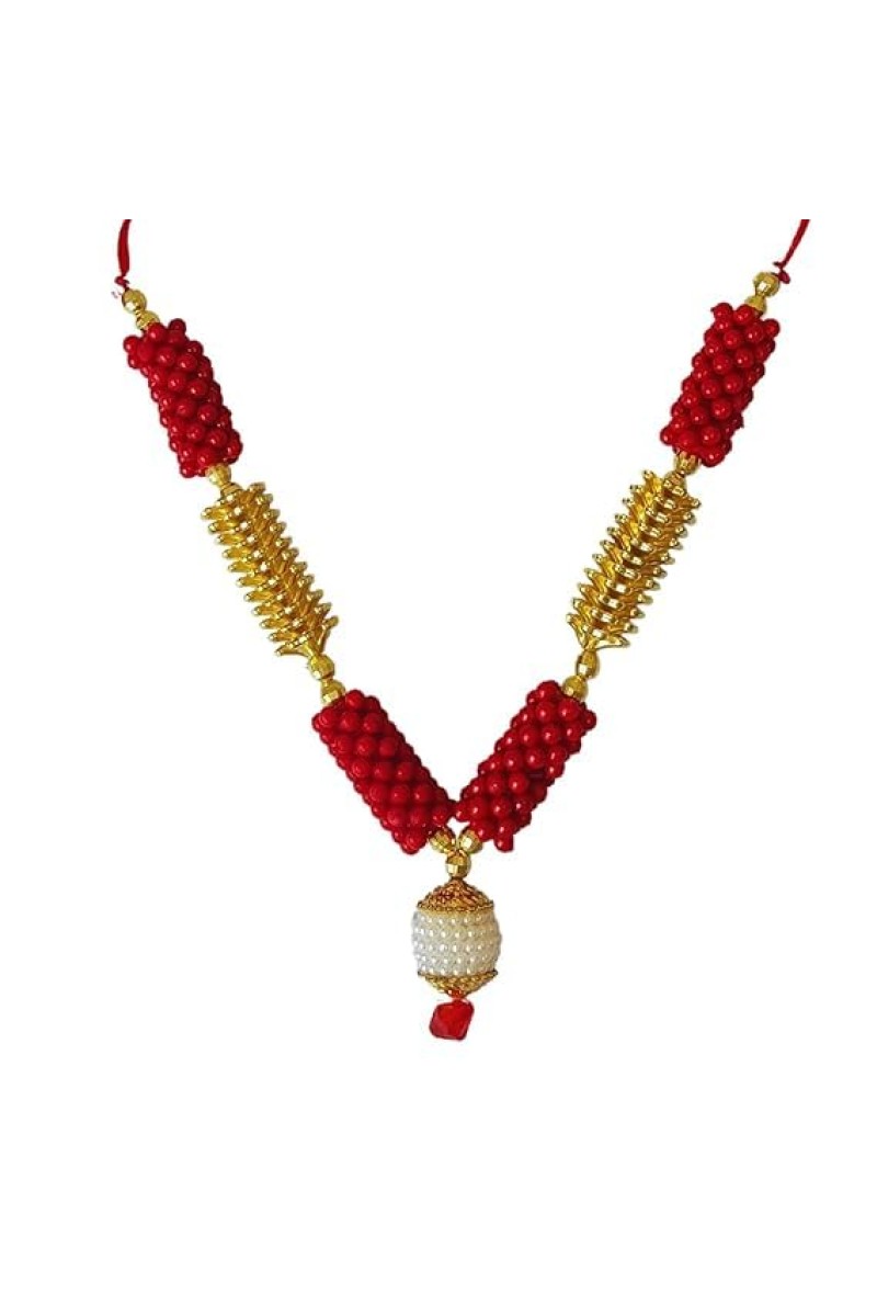 Hitech Sales Artificial Mala for Pooja, Temple, and Festival Decoration | Traditional Prayer Garlands (Small - 17 cm, Pack of 1)