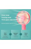 Mini Hand Fan – Portable USB Rechargeable Personal Fan, 3 Speeds, Quiet Operation, Handheld or Desk Use, Ideal for Travel, Office, Outdoor, and Summer Activities (Pink)