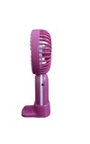 Mini Hand Fan – Portable USB Rechargeable Personal Fan, 3 Speeds, Quiet Operation, Handheld or Desk Use, Ideal for Travel, Office, Outdoor, and Summer Activities (Pink)
