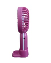 Mini Hand Fan – Portable USB Rechargeable Personal Fan, 3 Speeds, Quiet Operation, Handheld or Desk Use, Ideal for Travel, Office, Outdoor, and Summer Activities (Pink)