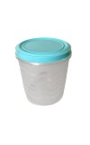 Plastic Kitchen Storage Container with Airtight Lid | Transparent Body with Blue Lid | Food-Grade Multipurpose Organizer for Home & Kitchen (1)