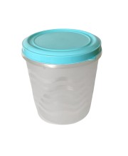 Plastic Kitchen Storage Container with Airtight Lid | Transparent Body with Blue Lid | Food-Grade Multipurpose Organizer for Home & Kitchen (1)
