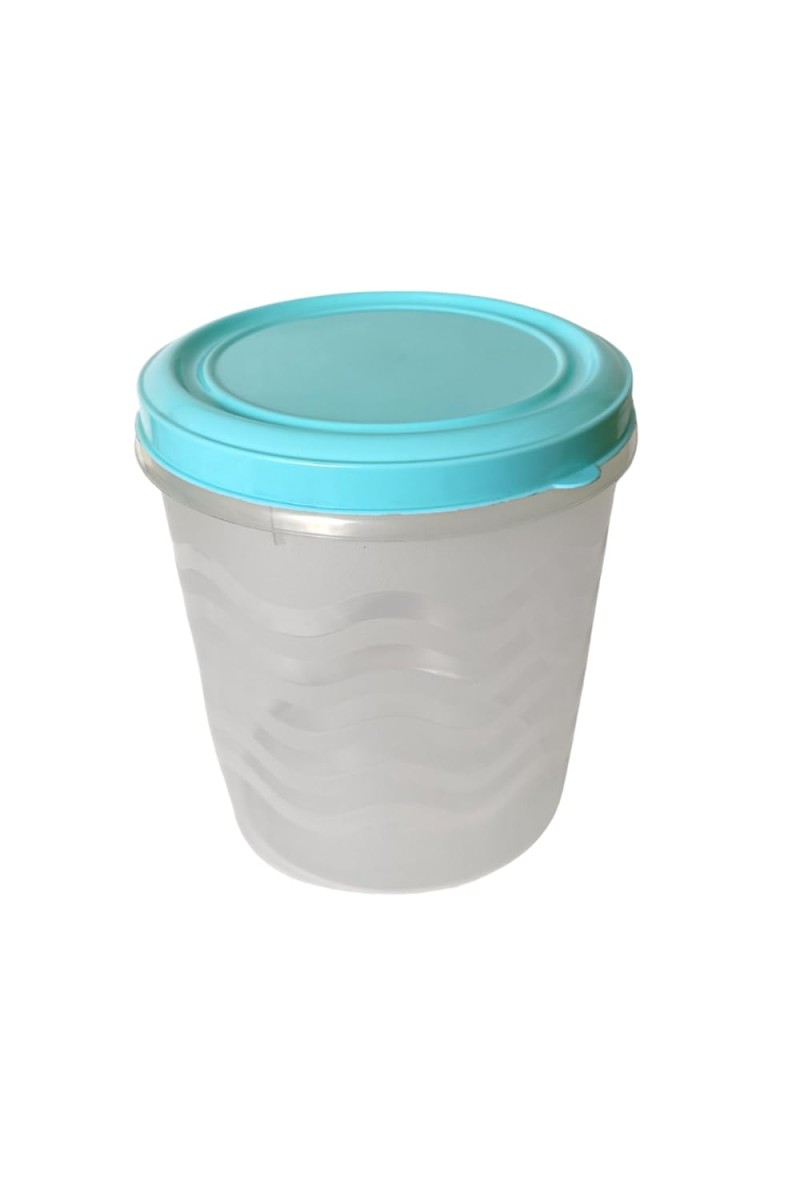 Plastic Kitchen Storage Container with Airtight Lid | Transparent Body with Blue Lid | Food-Grade Multipurpose Organizer for Home & Kitchen (1)