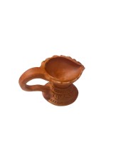 Handcrafted Terracotta Diya Lamp with Decorative Leaf Design – Traditional Indian Oil Lamp for Diwali, Puja, and Home Décor