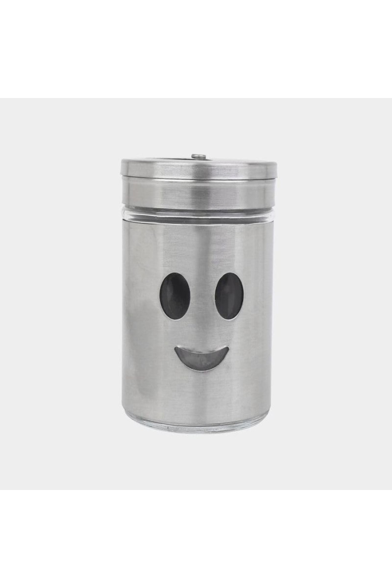 Hitech Sales Glass & Steel Salt Shaker – Transparent | Classic Design with Stainless Steel Lid for Kitchen & Dining