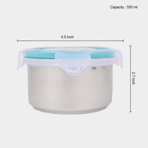 550 ml Stainless Steel Container, 4.5 X 2.7 inch (Pack of 1) 550 ml Stainless Steel Container, 4.5 X 2.7 inch (Pack of 1)