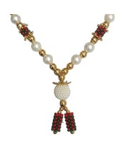 Hitech Sales Artificial Pearl and Bead Decorative Floral Garland Mala for Pooja, Mandir, Home Décor, and Festivals | Multicolor Design with Pendant Hanging (Small, 22 cm)