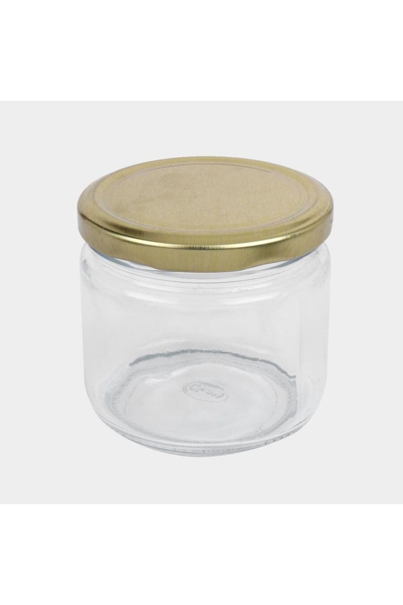 Hitech Sales 330ml Glass Jar - Transparent Storage Container for Kitchen & Home Organization