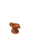 Handcrafted Terracotta Diya Lamp with Decorative Leaf Design – Traditional Indian Oil Lamp for Diwali, Puja, and Home Décor