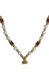 Hitech Sales Artificial Pearl and Bead Decorative Floral Garland Mala for Pooja, Mandir, Home Décor, and Festivals | Multicolor Design with Pendant Hanging (Small, 22 cm)