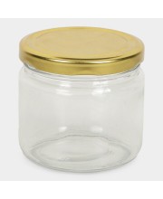 Hitech Sales 330ml Glass Jar – White Lid | Stylish & Transparent Storage Jar for Kitchen & Home Use