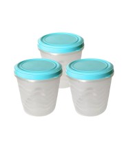 Plastic Kitchen Storage Container with Airtight Lid | Transparent Body with Blue Lid | Food-Grade Multipurpose Organizer for Home & Kitchen (3)
