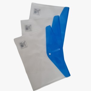 Plastic File Folder Poly Envelope Expanding File Wallet with Snap Button Closure, Legal Size, 3-Pack Large Waterproof Accordion Document Folder, Transparen