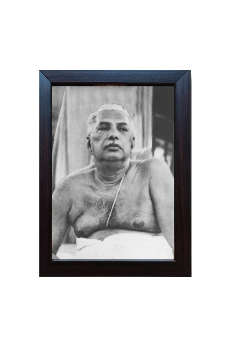 Hitech Sri Anukul Thakur Laminated Photo Frame for Table, Study & Living Room, Gifts (PVC Frame and Front face - Glass, 8 x 6 inch)