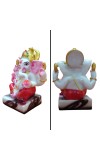 Hi Tech Sales Handcrafted Siddhi Ganesh Idol for Home Decor, Gifting Diwali, Birthday, Festivals (5 x 3 Inches) (Red)