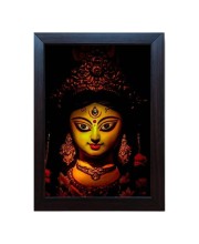 Hitech Maa Durga Devi, Durga, Dugga Goddess Laminated Photo Frame for Table, Study & Living Room, Gifts : Divine Blessings for Your Home (Synthetic Wood Base and Front Glass, 8 x 6 inch)