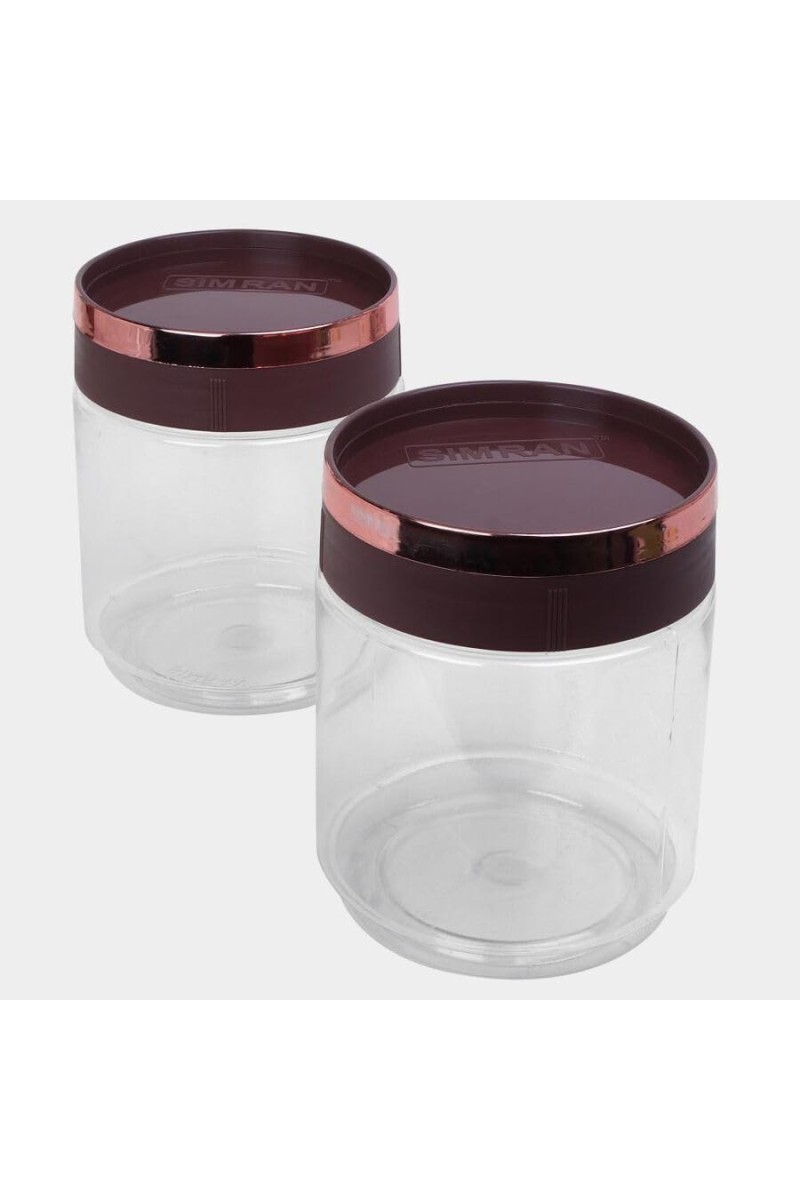 Hitech Sales 1.5L Plastic Storage Set of 2 - Grey | Durable, Stackable, Leak-Proof, Multi-Purpose Containers