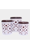 Hitech Sales Plastic Container Set of 3 – Brown Airtight Storage Boxes for Kitchen & Pantry