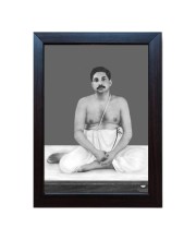 Hitech Sri Sri Thakur Anukulchandra Laminated Photo Frame for Table, Study & Living Room, Gifts : Divine Blessings for Your Home (Synthetic Wood Base and Front Glass, 8 x 6 inch)