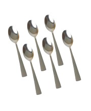 Hitech Sales Stainless Steel Set of 6,18 cm Long,Spoons for Home & Kitchen,Dinning Tableware Gift for House Warming,6 Pieces Spoons Silver Imperial Design