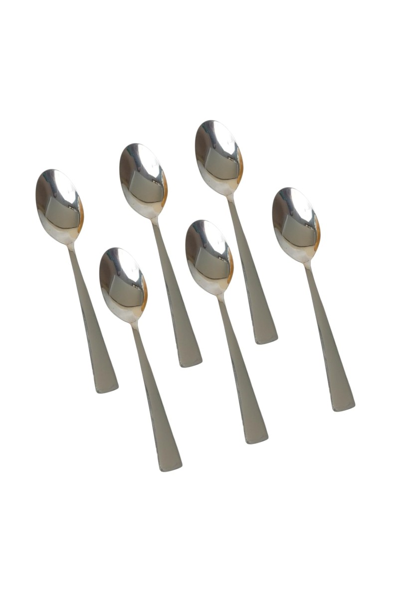 Hitech Sales Stainless Steel Set of 6,18 cm Long,Spoons for Home & Kitchen,Dinning Tableware Gift for House Warming,6 Pieces Spoons Silver Imperial Design