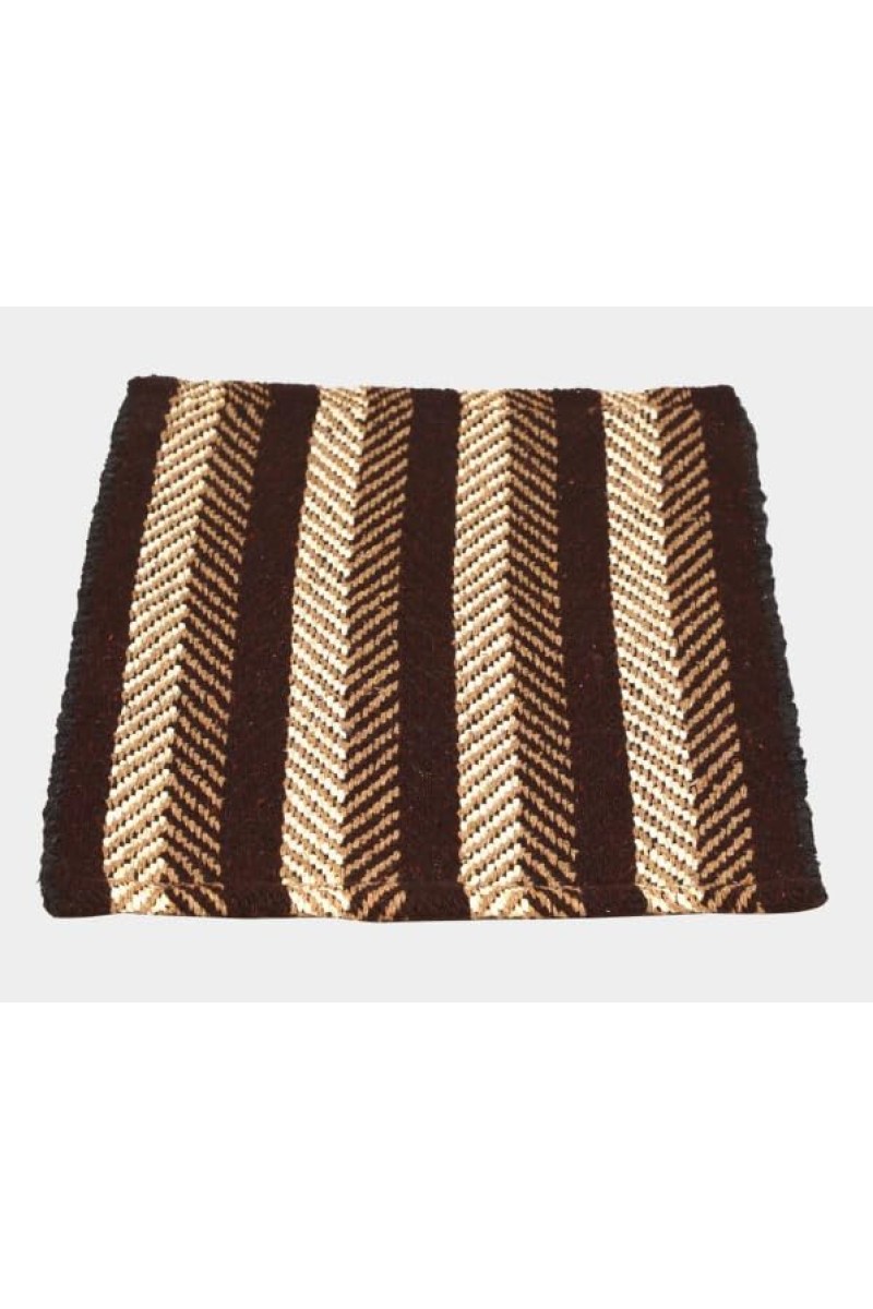 HiTech Sales Cotton Blend Door Mat Rugs Non Slip Mats for Bathroom, Bedroom, Kitchen, Door Mat, Floor Mat & Entrance Absorbent Polyester Cotton Door Mat Rectangular Shape, Brown (16 X 23 inch)