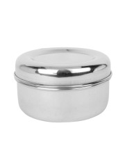Stainless Steel Storage Container with Lid | Multipurpose Dabba for Kitchen | Food Grade Steel Box for Grains, Snacks, and Sweets (Size Medium)