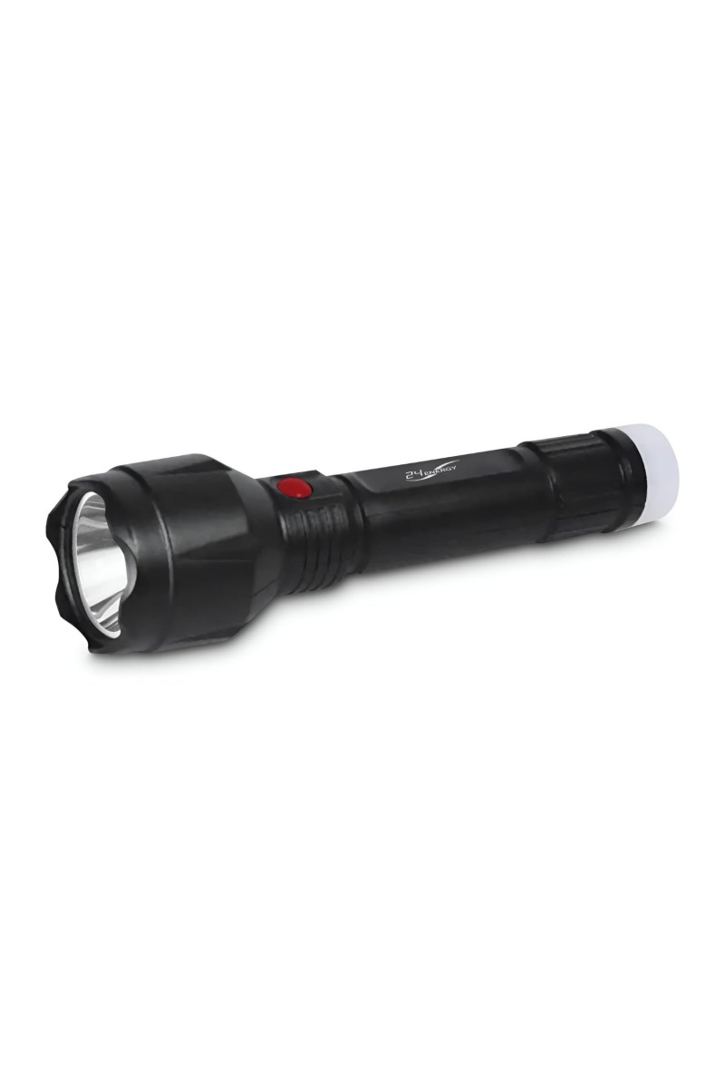 HiTechMart 24 Energy Rechargeable Led Torch with Dual Mode Night Lamp/Torch 8 hrs Flood Lamp Emergency Light (Black)