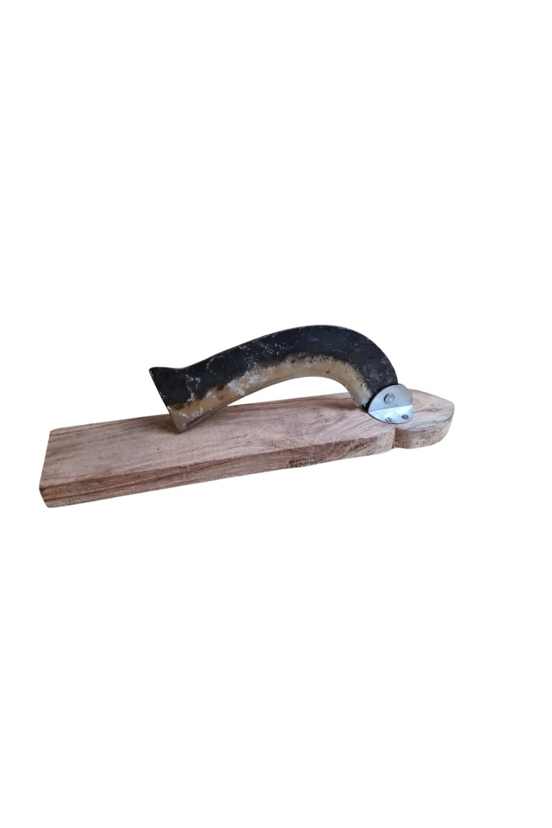 Folding Bothi Vegetable Cutter – Iron Blade with Wooden Board for Kitchen Use