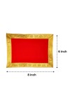 Velvet Pooja Cloth | Bhakti Lehar, Plain Altar Cloth for God Idols, Home Mandir, Temple and Pooja Ghar (8X6) Velvet Pooja Cloth | Bhakti Lehar, Plain Altar Cloth for God Idols, Home Mandir, Temple and Pooja Ghar (8X6)
