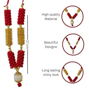 Hitech Sales Artificial Mala for Pooja, Temple, and Festival Decoration | Traditional Prayer Garlands (Small - 17 cm, Pack of 1)