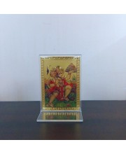 Hitech Sales Shree Hanuman Gold-Plated Religious Acrylic Photo Frame Hindu God and Goddess Temple Art Decor for Home, Office, Car Dashboard and Gift Purpose