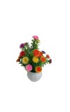Hitech Artificial Flower Pot Multi Colour Tableware Home Decor Living Room Shop Office Bed Room Washroom & Gift Artificial Plant with Pot Pack of 1