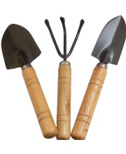 Premium 3 Pcs Gardening Tool Set, Hand Tool Kit for Home Gardening, Small Sized Hand Cultivator, Small Trowel & Garden Fork, Perfectly Sized for for Home & Outdoor Gardening, Flower Pot and Lawn