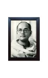 Hitech Netaji Subhas Chandra Bose Laminated Photo Frame for Table, Study & Living Room, Gifts (PVC Frame and Front face - Glass, 5 x 7inch)